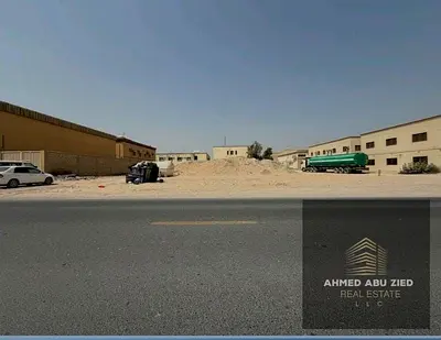 Industrial land for sale in Al Jurf Industrial 2, Ajman, 16,146 sq. ft., corner plot on two roads directly on the main road, ideal for warehouses or i