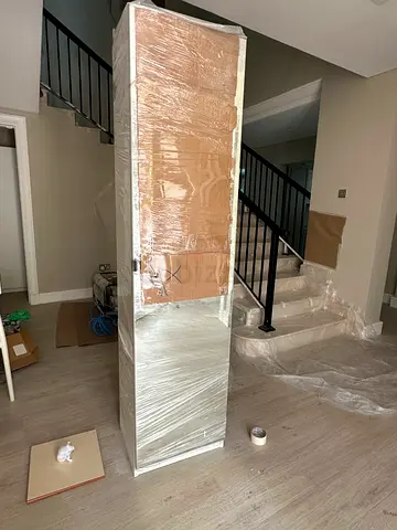 Tall customised  white Shoes l cabinet