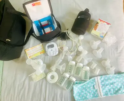 Ameda Mya Joy double breast pump and complete set and accessories. Excellent condition