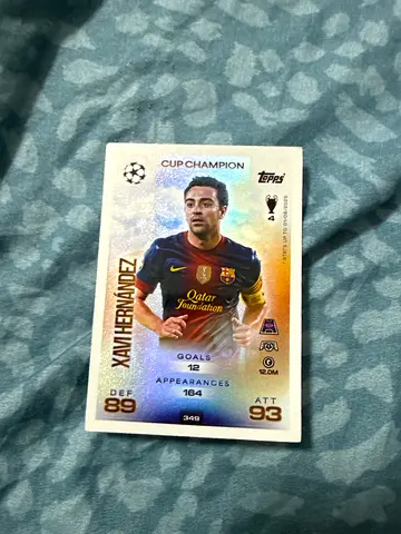 Topps Xavi Hernandez Cup Champion Barcelona Trading Card
