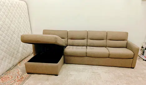 Expensive quality marina home lshape sofabed with chaise lounge storage
