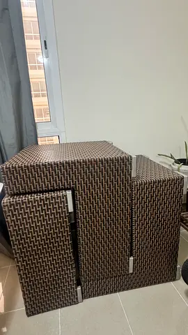 Modular PE rattan outdoor sectional patio furniture set in immaculate condition for sale