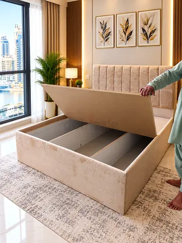 Queen Bed Frame With Storage New For Sale