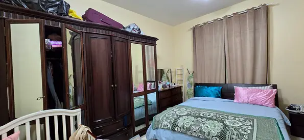 Solid Wood 4-Door Wardrobe / Armoire in Good Condition