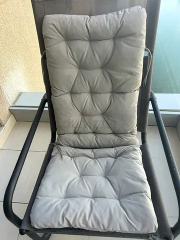 NEW IKEA large grey outdoor seat cushions x2