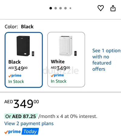 Portable Air Purifier (Black) - Compact HEPA Unit with Remote