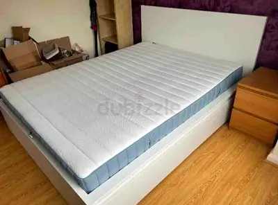 IKEA malam bed with mattress queen size bed