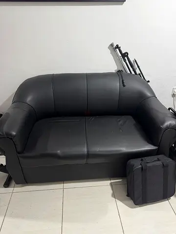 2 Seater Black Sofa