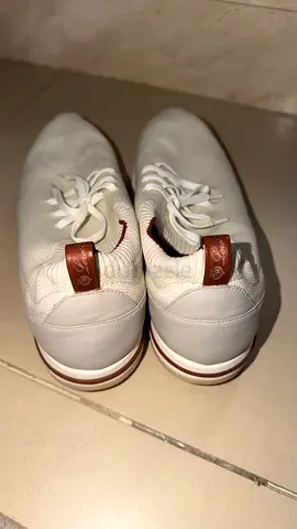 White casual slip-on sneakers - gently used, size 46 loro piana