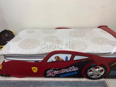 Red Sports Car Toddler Bed with without Mattress - Good Condition