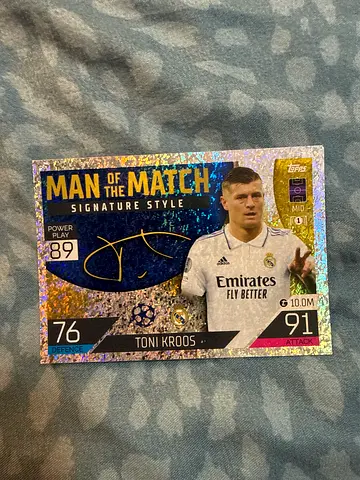 Topps Match Attax Toni Kroos Man of the Match Signature Card