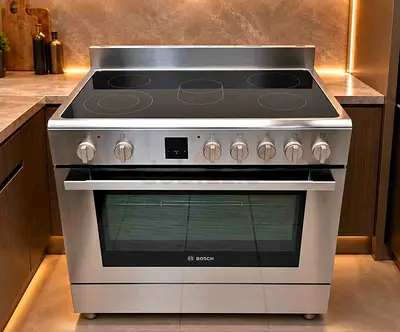 BOSCH Latest Model 5-Burner Electric Ceramic Cooking Range 90x60 CM