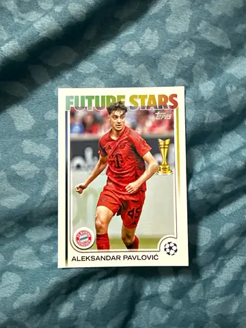 Topps UEFA Champions League Aleksandar Pavlovic Future Stars Trading Card