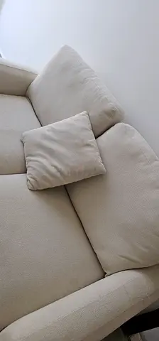 Light grey 2-seater fabric sofa in good condition