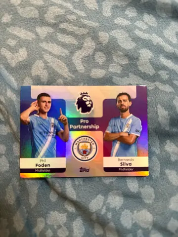 Topps Manchester City Pro Partnership Bernardo Silva & Phil Foden Trading Card