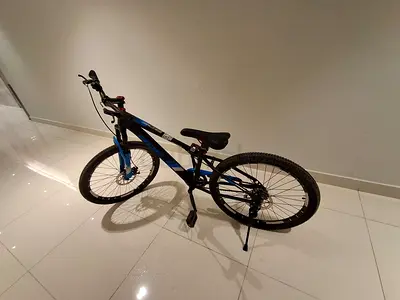 Black and Blue Mountain Bike