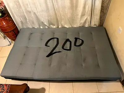 Grey foldable futon mattress / sofa bed - good condition