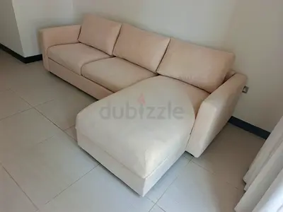 Ikea vimle beige color lshape sofabed with storage space