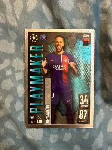 Topps Match Attax Neymar Jr Playmaker Trading Card