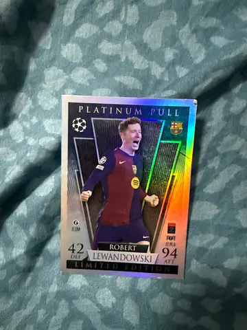 Robert Lewandowski Limited Edition Platinum Pull Trading Card