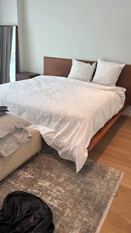 West Elm King Size, mid century Platform Bed Frame