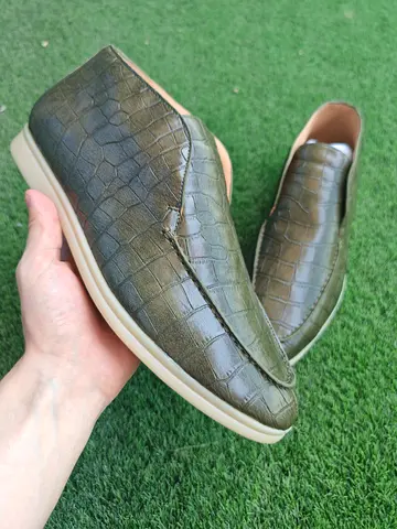 Custom made men summer walk loafers Loro piana style