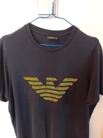 Emporio Armani Black Graphic Logo T-Shirt, original