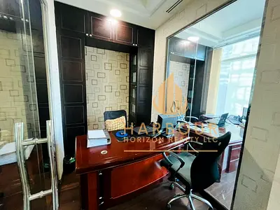 Furnished Office For Rent With Glass Partitions