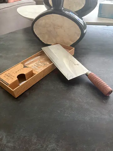 Professional Stainless Steel Kitchen Cleaver with Wooden Handle