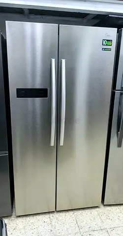 Double door side by side door refrigerator stainless steel perfect condition for sale