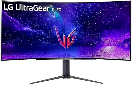 LG 45GR95QE 45-Inch UltraGear OLED Curved Gaming Monitor WQHD with 240Hz,0.03ms,HDR10,DCI-P3 98.5% W