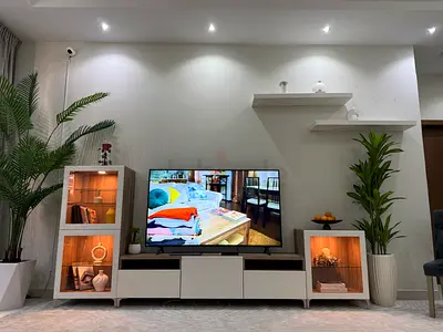 IKEA tv unit with shelves