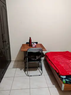 Fully furnished family room available in shabiya 10