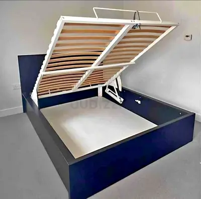 Ikea Malm hydraulic bed with mattress queen size