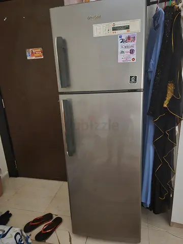 Whirlpool Double Door Refrigerator Silver Finish