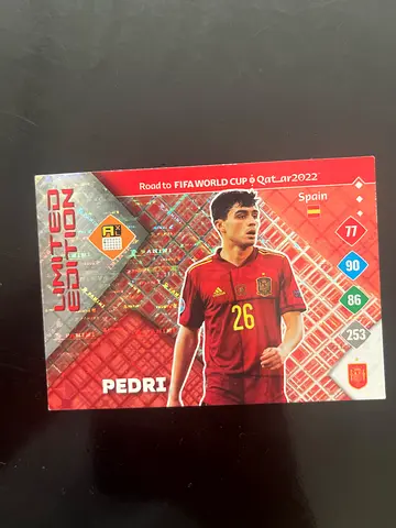 Limited Edition Pedri Spain FIFA World Cup 2022 Trading Card