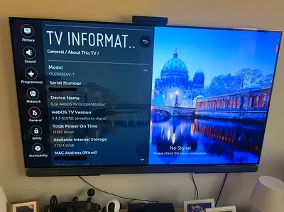 LG 65 Inch OLED TV OLED65E6V Smart WebOS