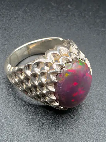 Opal gemstone Ring - خاتم اوبال