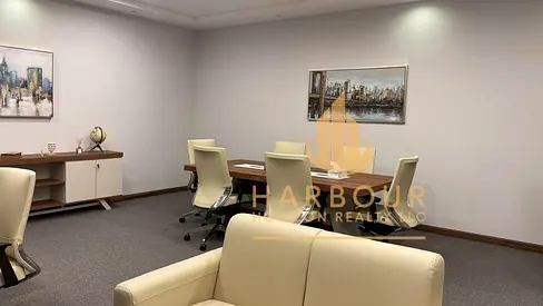 Furnished Office For Rent With Glass Partitions