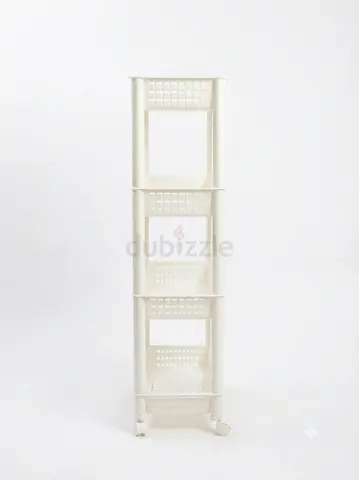 4-Layer Plastic Storage Rack with Wheels – Multi-Purpose Trolley Organizer (Brand New)