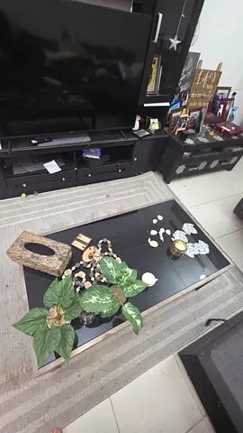 Black Glass Coffee Table with Storage - Good Condition