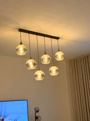(2 pieces) Modern 6-Glass Globe Wall Light Fixture - Black Metal Base-smokey grey globes