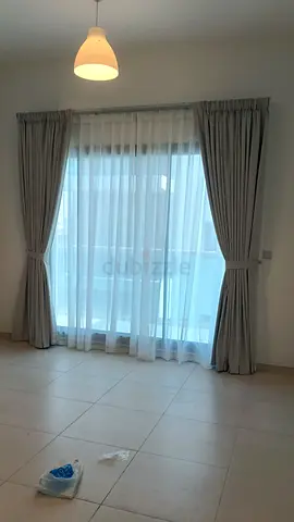 Modern Gray Blackout and White Sheer Curtains Set