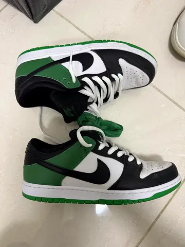 Nike sb $%&! low classic green with green lace size 44