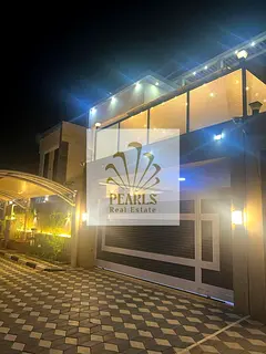 Spacious villa for rent in Al Tallah 2, Ajman, opposite Saudi German Hospital; features 5 master bed