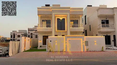 **Luxury Classic Villa for Sale in Al Zahia – Ajman | 5 Master Bedrooms + Roof Terrace | Registration & Ownership Fees Included!** **Sophisticated cl