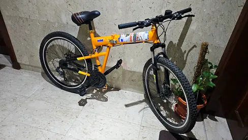 Yellow Foldable Bike - Good Condition