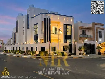 Modern Corner Villa with Roof Terrace & Spacious Yard in Al Zahia, Ajman | 100% Freehold | Near Safeer Mall | 4 Master Bedrooms | Near E311 Exit (Grou