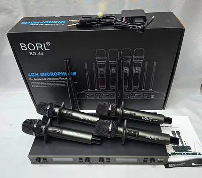 Borl BO-44 UHF High Quality 4 in 1 Microphone set - Brand new