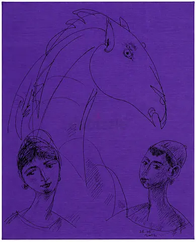 Untitled (ink & pastel on canson)